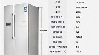 对开门冰箱尺寸_对开门冰箱尺寸大全一览表